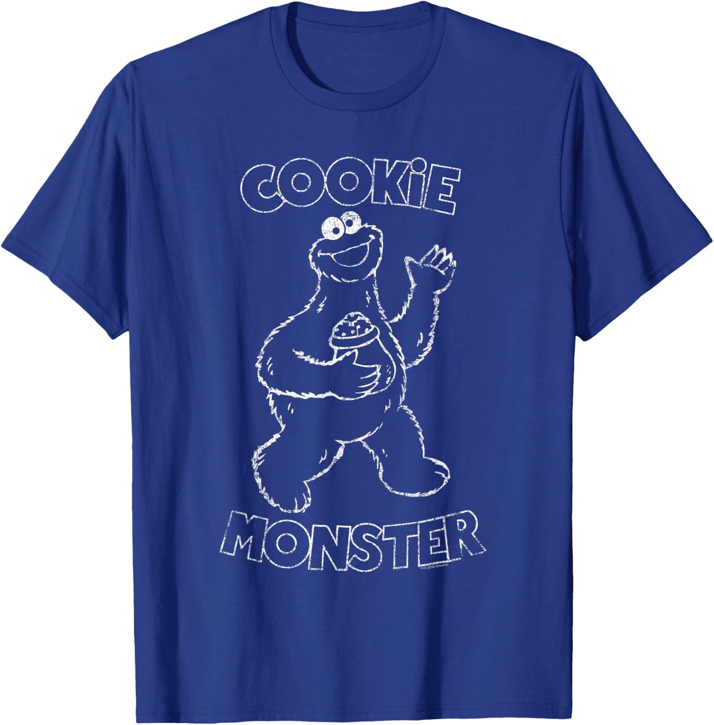 Sesame Street Cookie Monster Simple Cookie T-Shirt - T-Shirt | Royal