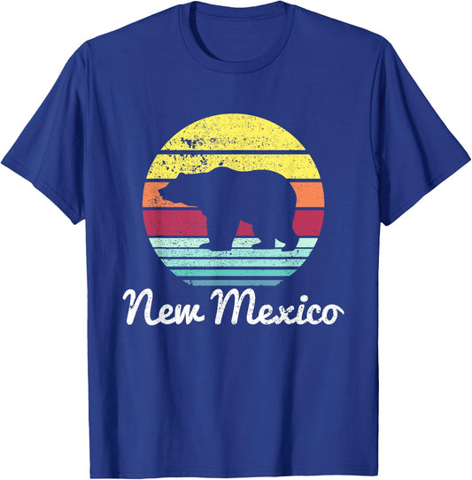 Vintage Retro Nm New Mexico Wildlife Bear Adventure T-Shirt - T-Shirt | Royal