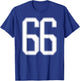Official Team League #66 Jersey Number 66 Sports Jersey T-Shirt - T-Shirt | Royal