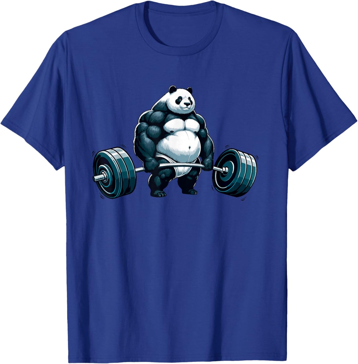 Workout Panda Deadlifter Funny Gym Lifting Motivation T-Shirt - T-Shirt | Royal