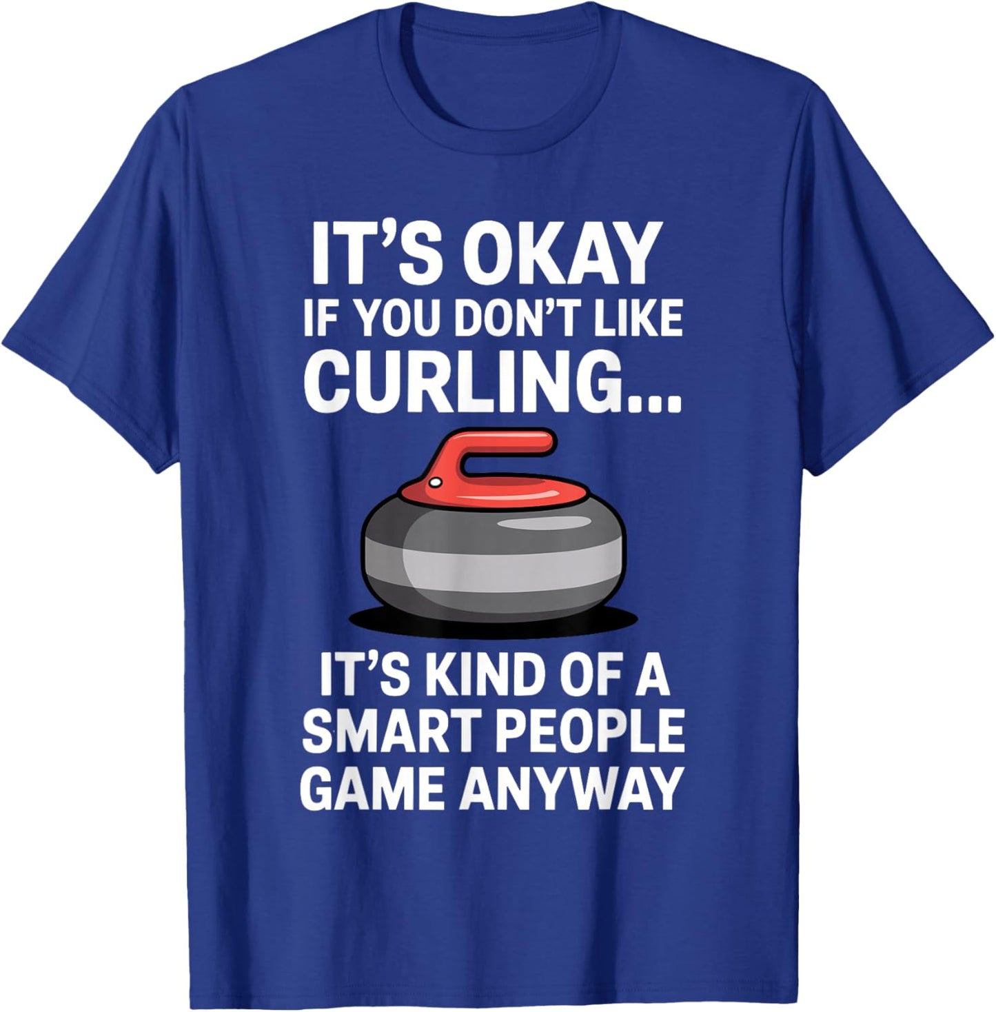 Cool Curling Art Women Stone Ice Curling Sport Lover T-Shirt - T-Shirt | Royal