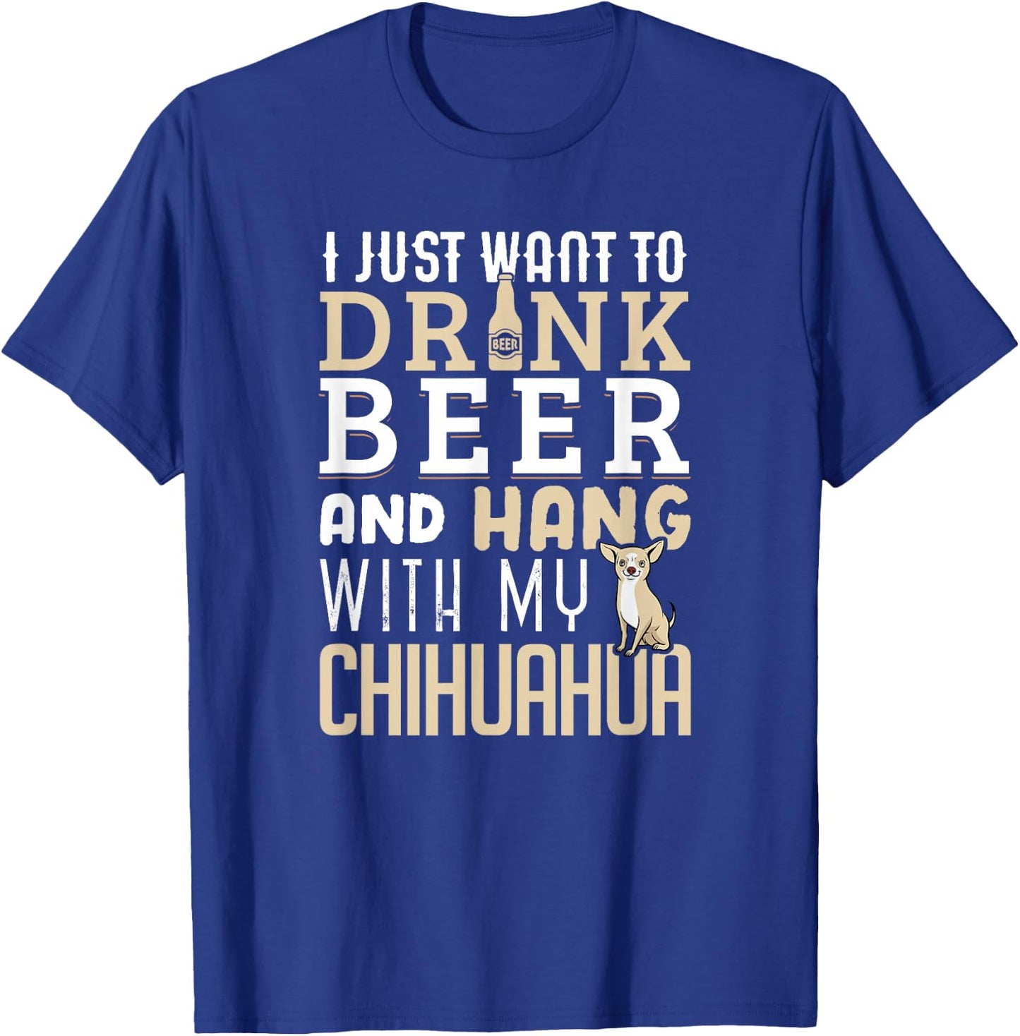 Funny Father's Day Dog Lovers Chihuahua Dad Shirt T-Shirt - T-Shirt | Royal