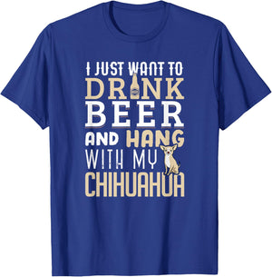 Funny Father's Day Dog Lovers Chihuahua Dad Shirt T-Shirt - T-Shirt | Royal