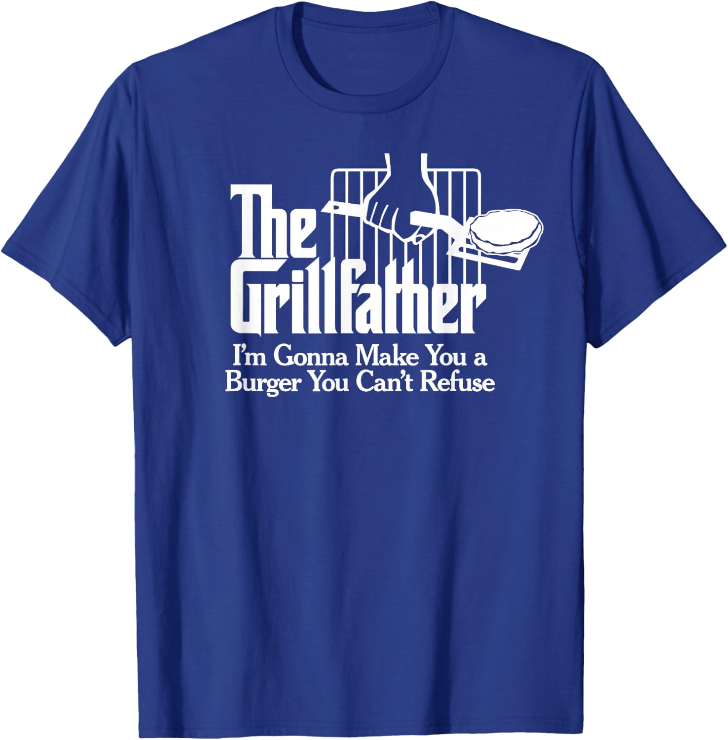 The Grillfather Shirt BBQ Grilling - Burger Saying Quote T-Shirt - T-Shirt | Royal