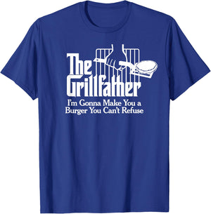 The Grillfather Shirt BBQ Grilling - Burger Saying Quote T-Shirt - T-Shirt | Royal