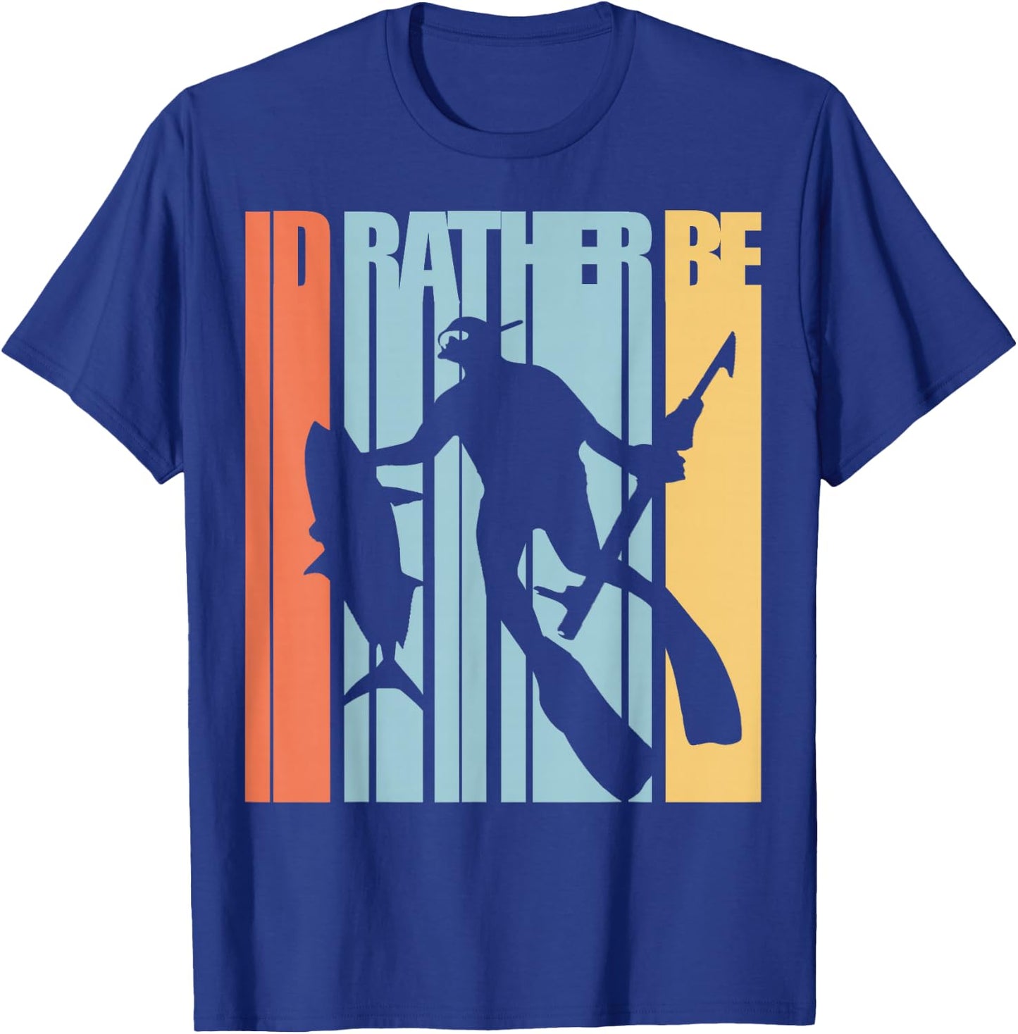 Spearfishing T Shirt Freediving Free Diving T-Shirt - T-Shirt | Royal