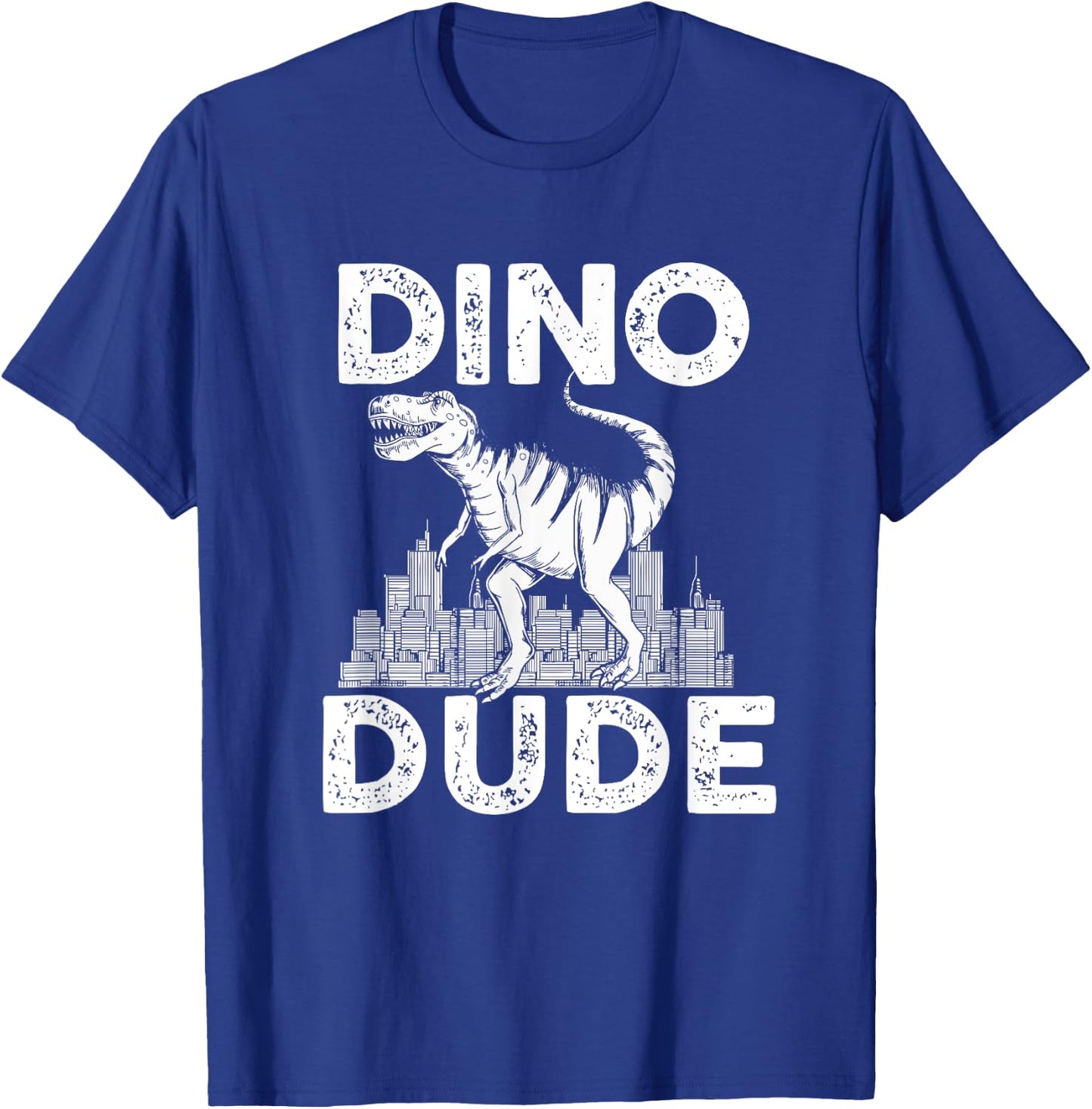 Dino-Dude Dinosaur Family Matching T-Shirt - T-Shirt | Royal