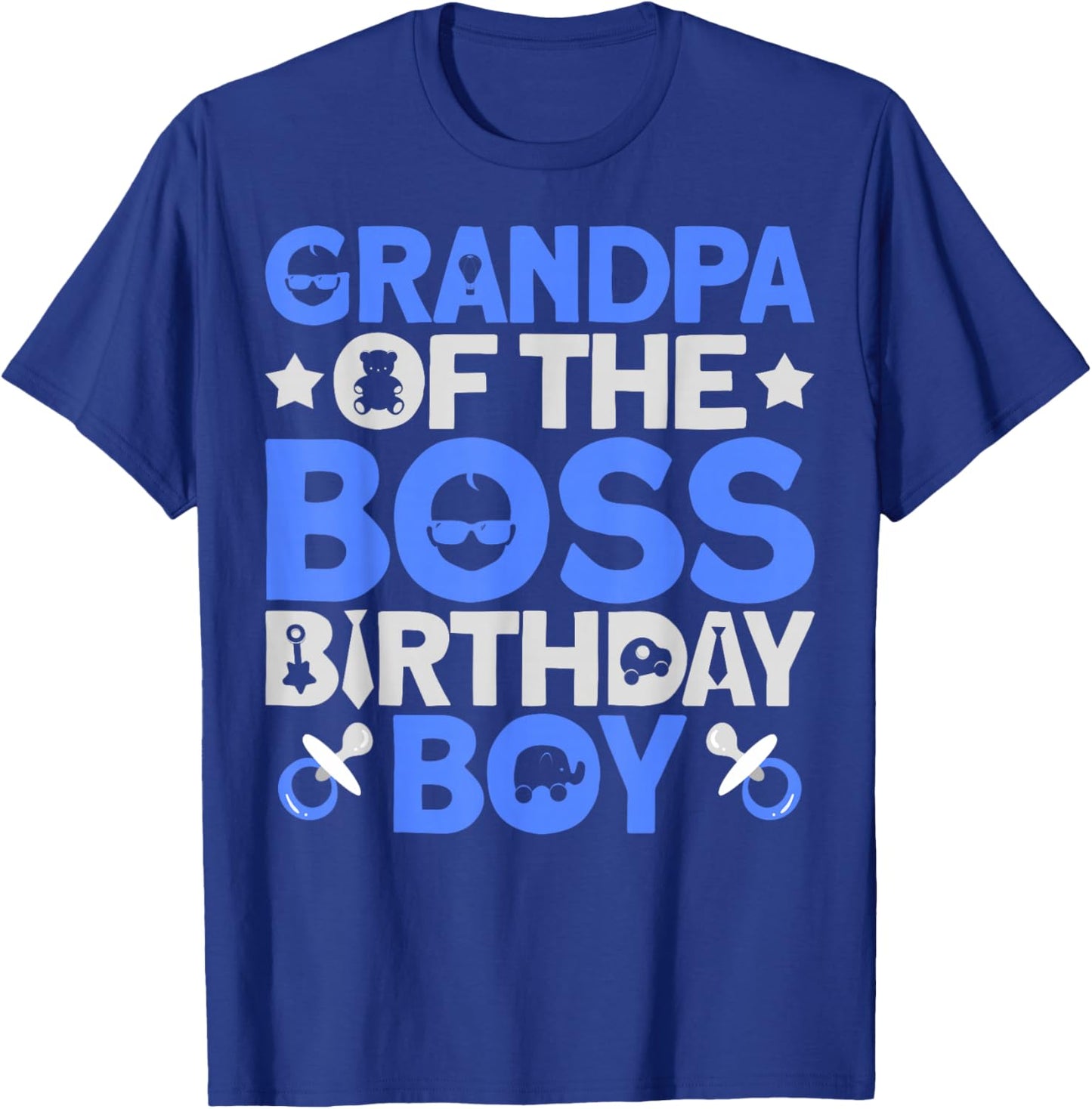 Grandpa Of The Boss Birthday Party Outfit Like A Boss T-Shirt - T-Shirt | Royal