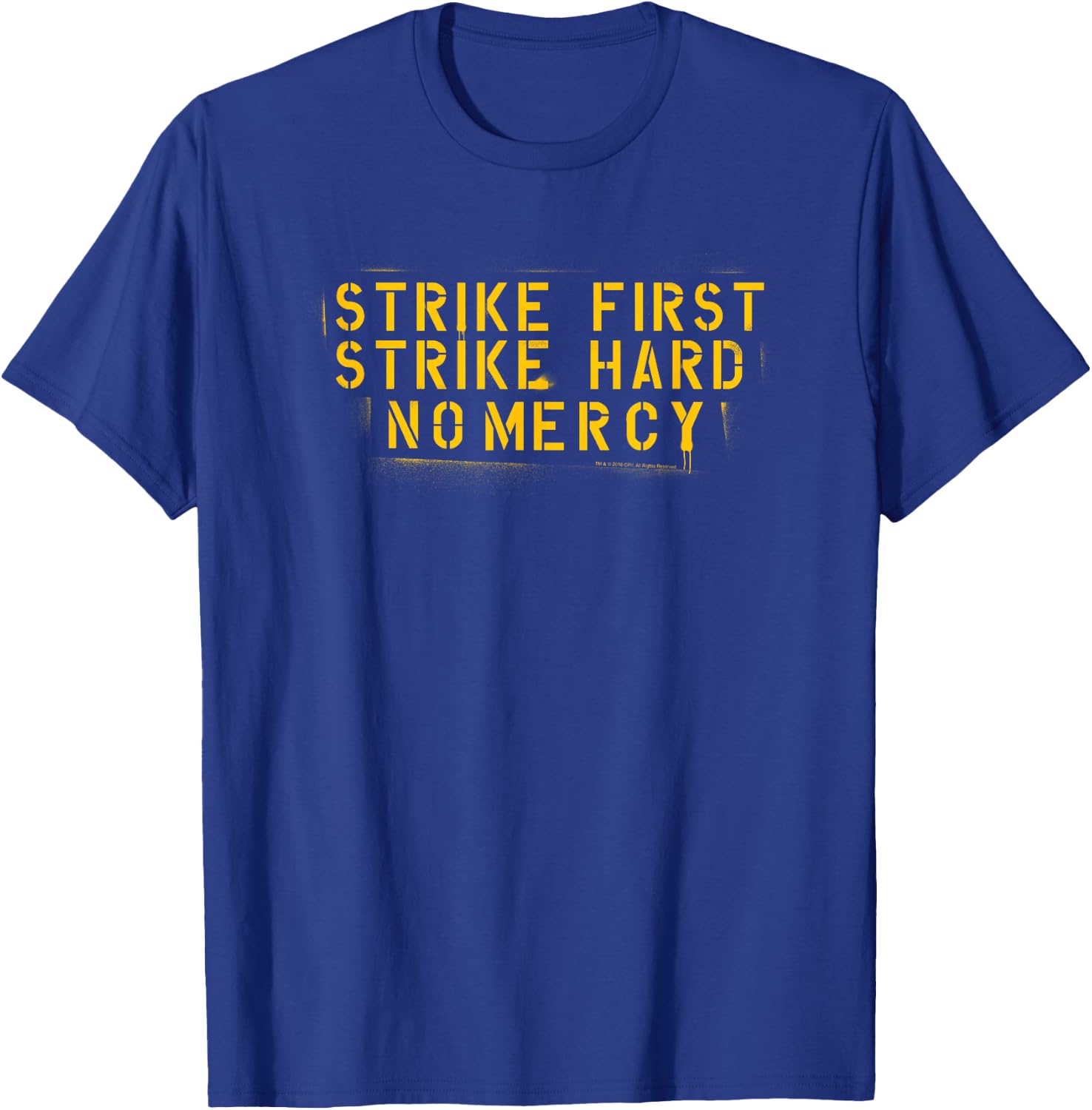 The Karate Kid Cobra Kai Slogan Stencil Retro Movie T-Shirt - T-Shirt | Royal