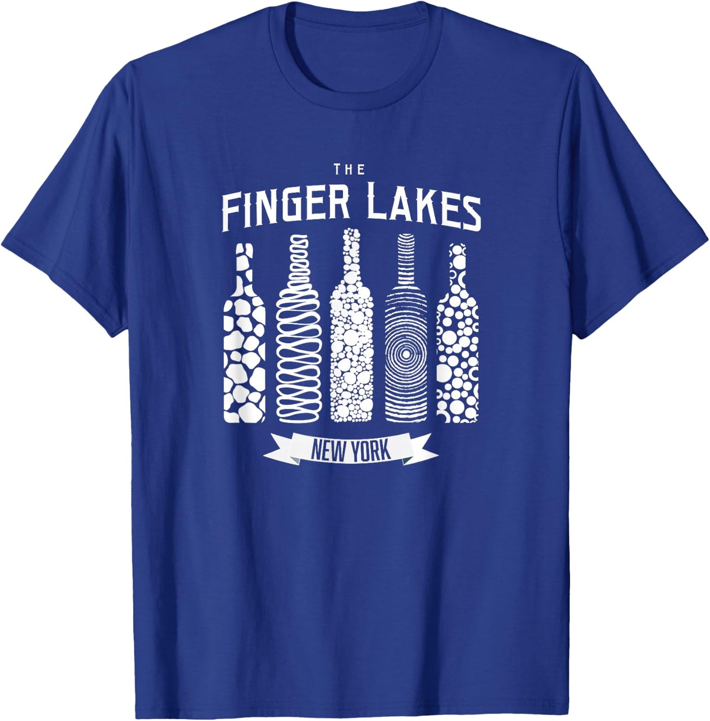 The Finger Lakes Wine Bottle Winery New York Shirt T-Shirt - T-Shirt | Royal