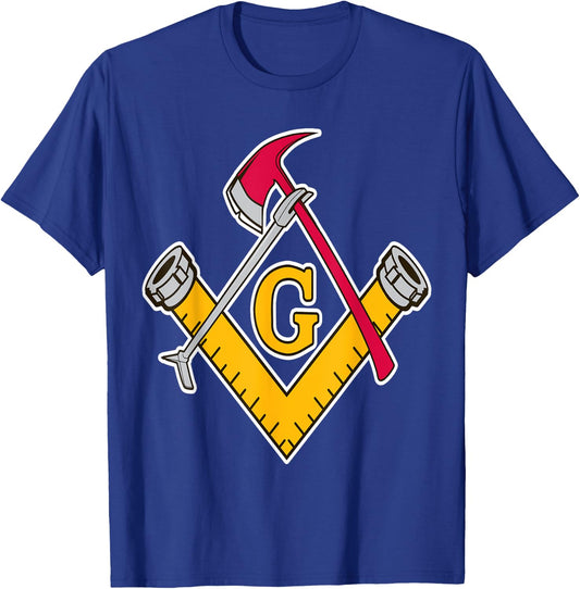 Masonic Firefighter Tools T-Shirt - T-Shirt | Royal