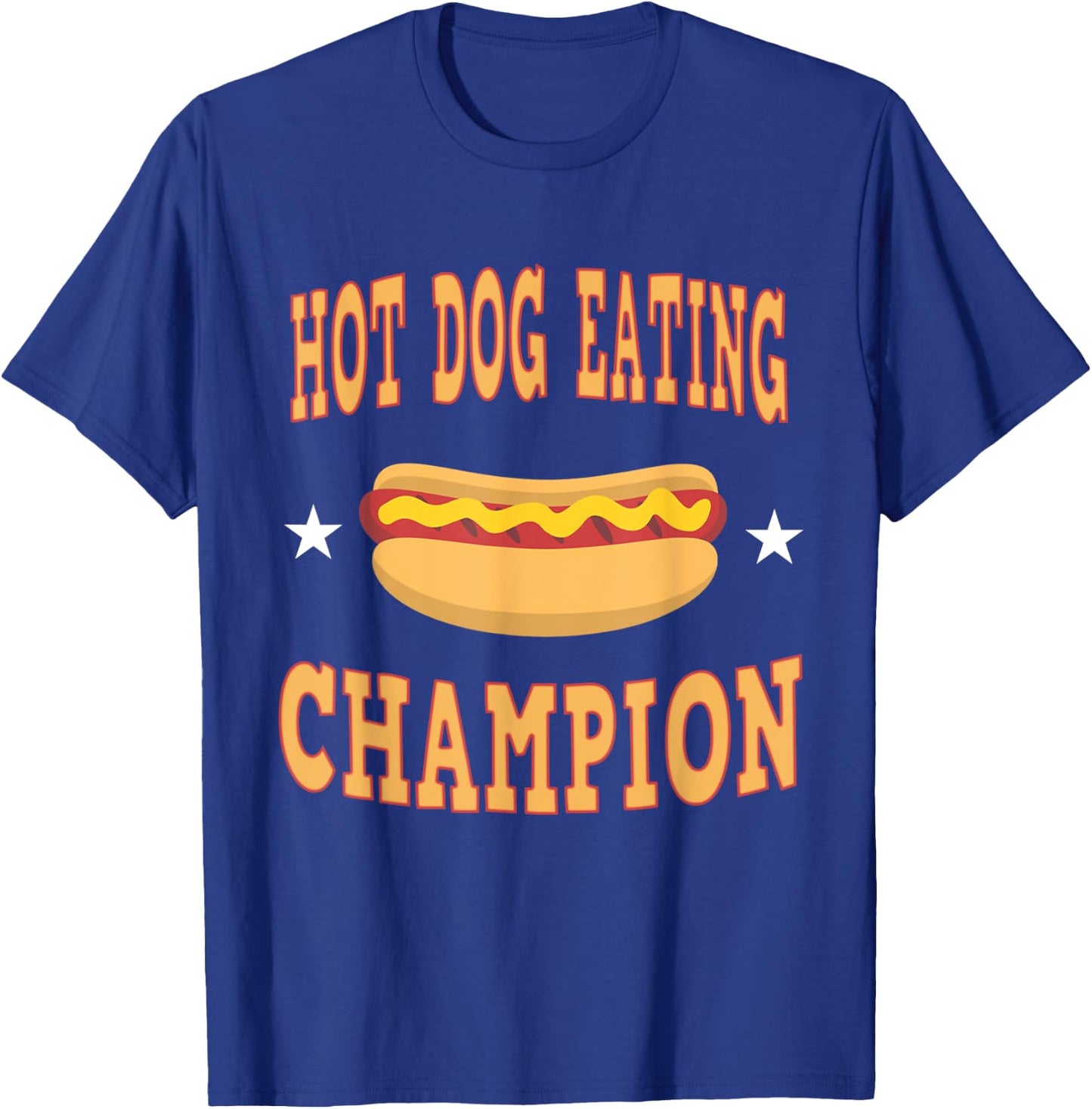 Hot Dog Eating Champion Funny T Shirt T-Shirt - T-Shirt | Royal