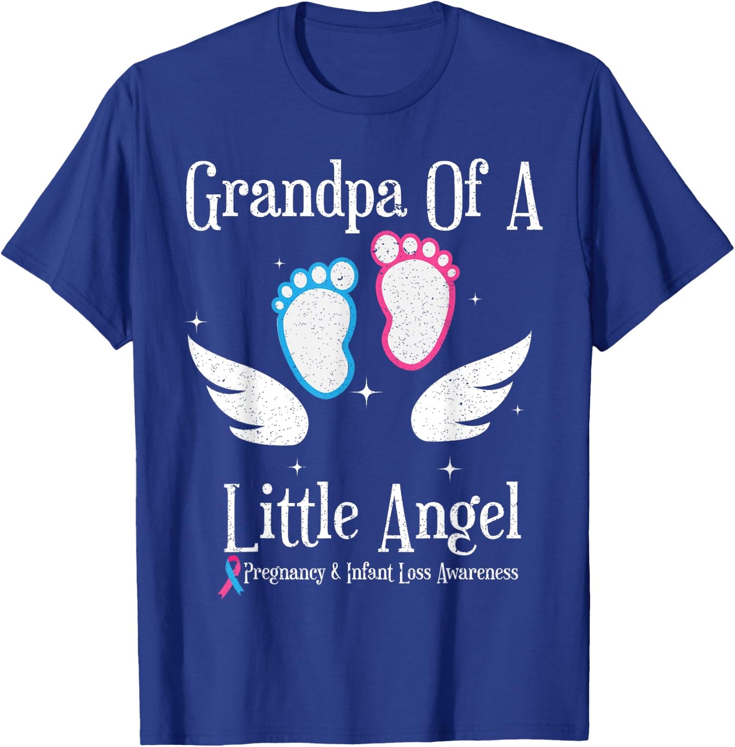 Grandpa Of A Little Angel Pregnancy and Infant Loss T-Shirt - T-Shirt | Royal