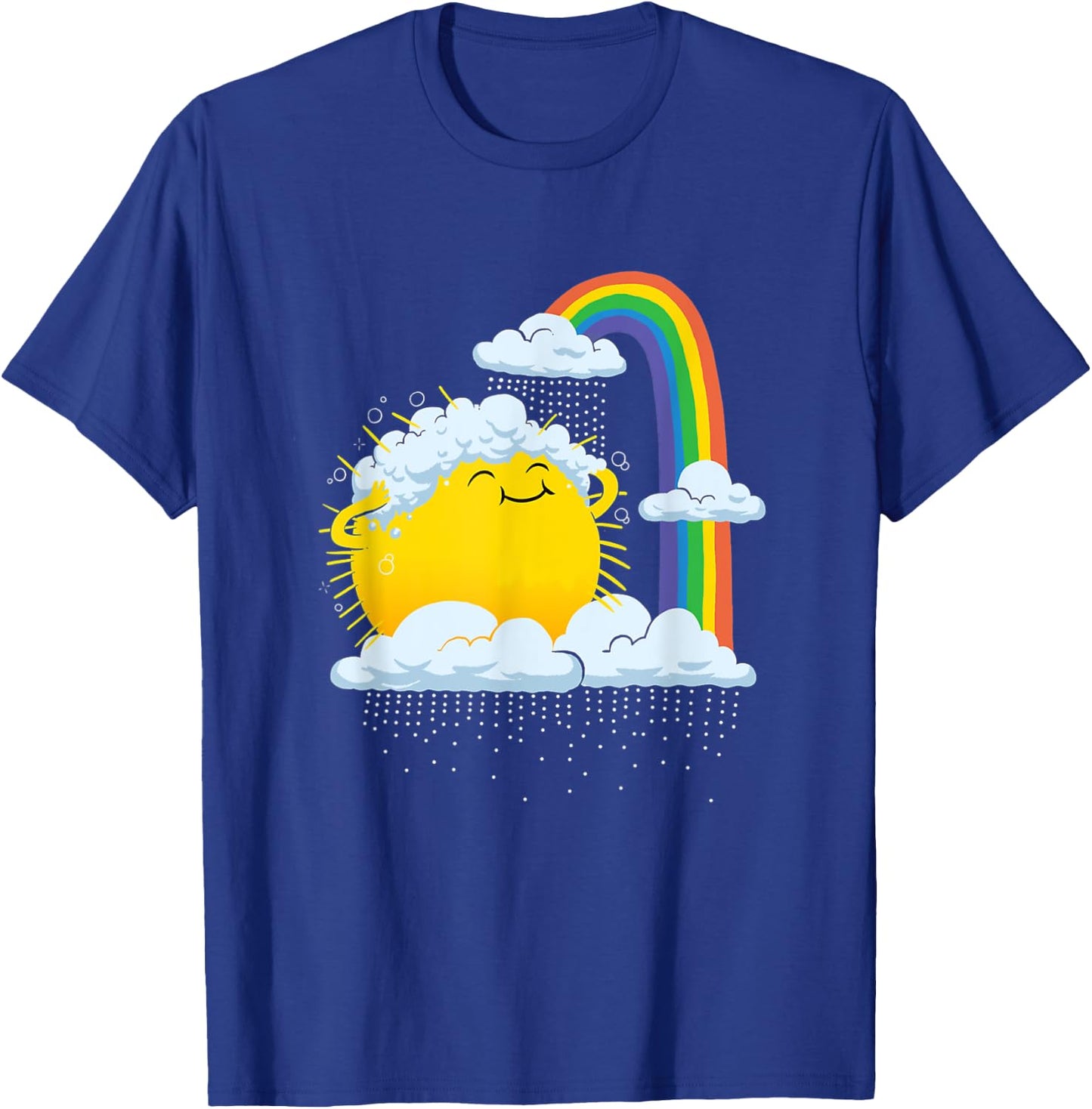 Rainy Day Cute Sun Rainbow T-Shirt - T-Shirt | Royal