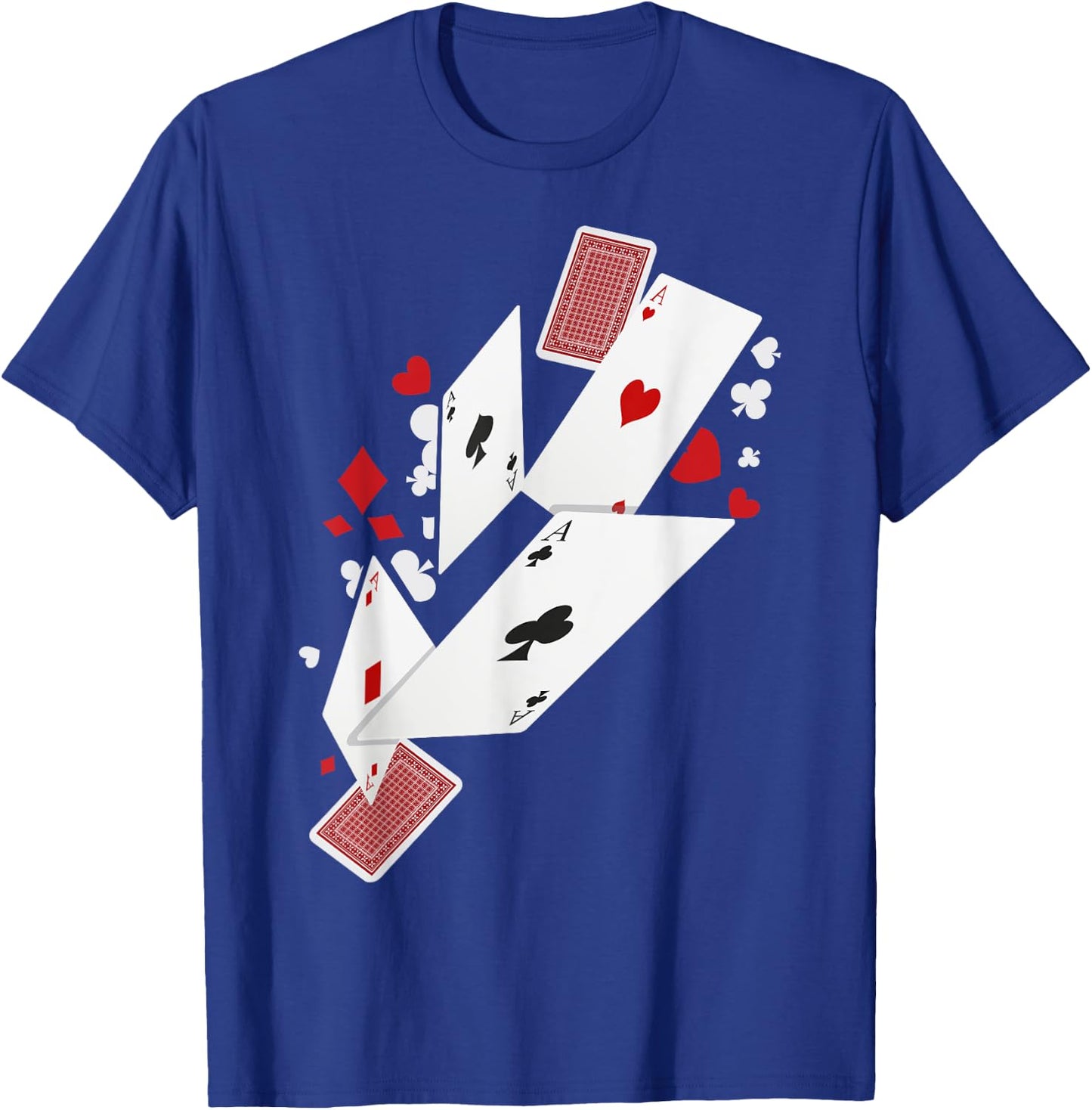 Card Shark Poker Player Four Aces Gambling Gift T-Shirt - T-Shirt | Royal