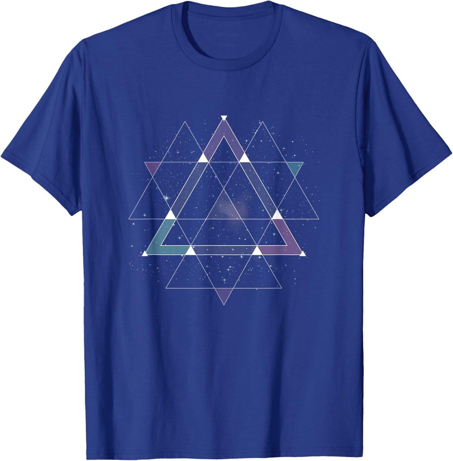 Sacred Geometry Space Psychedelic Spiritual Cosmic Geometric T-Shirt - T-Shirt | Royal
