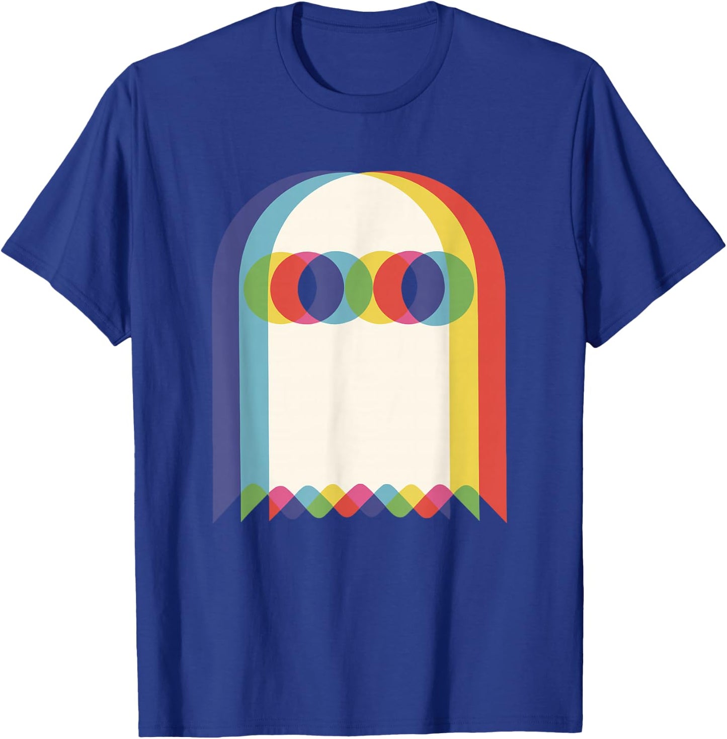 Threadrock Vaporwave Psychedelic Ghost Retro Halloween Techno EDM - Black, Small T-Shirt - T-Shirt | Royal