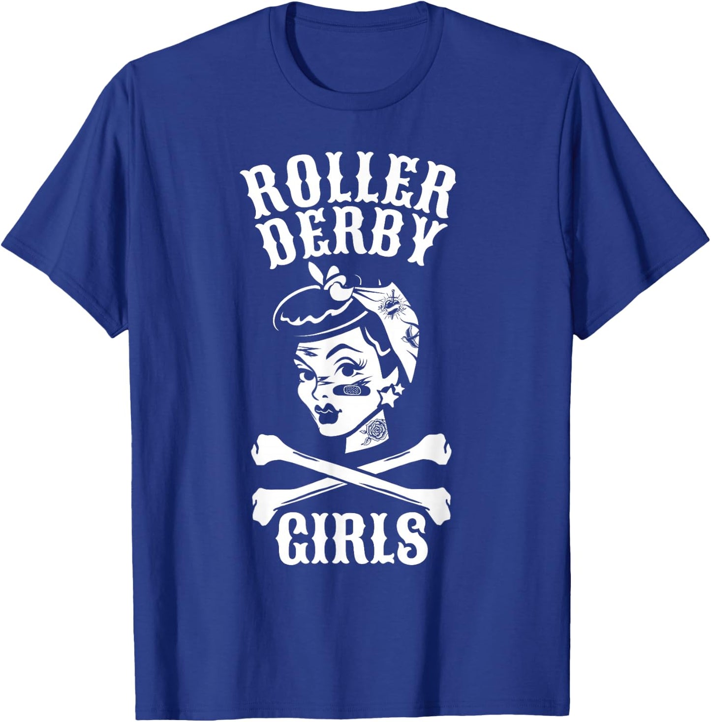Roller Derby Girls Pinup Flat Track Roller Derby Shirt T-Shirt - T-Shirt | Royal