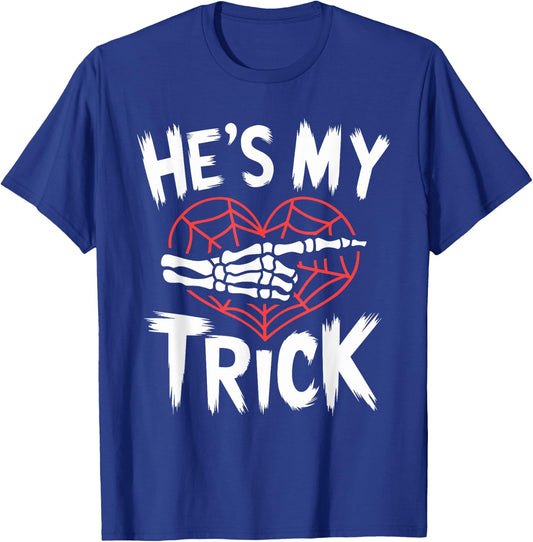 Hes My Treat Funny Halloween Matching Couple Costumes T-Shirt - T-Shirt | Royal