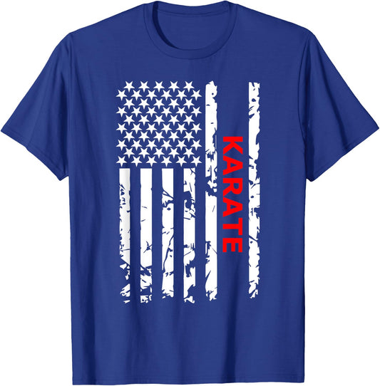 American Karate, Karate Martial Arts T-Shirt - T-Shirt | Royal