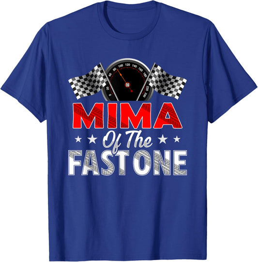 Mima of The Fast One First Birthday Racing Car Family T-Shirt - T-Shirt | Royal