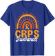 CRPS Awareness Support Orange Ribbon Boho Rainbow T-Shirt - T-Shirt | Royal