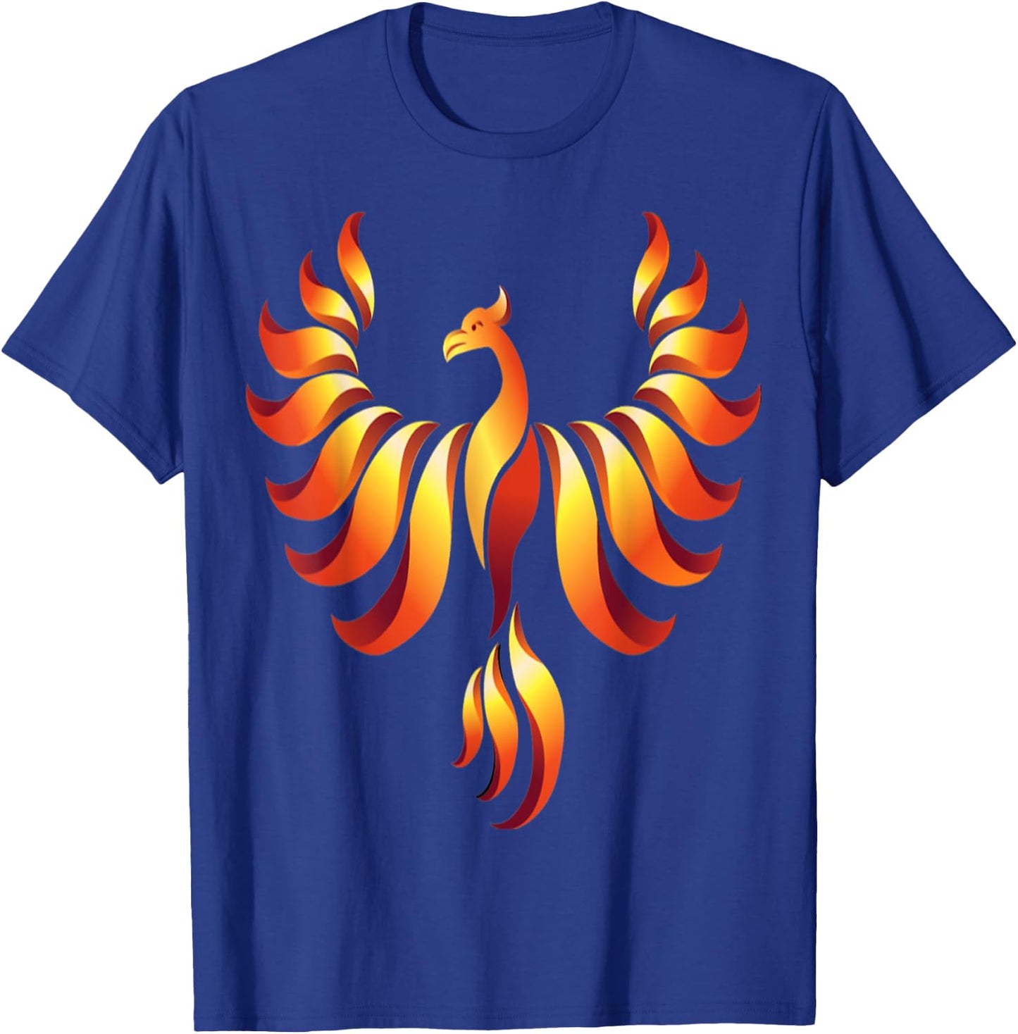 Rising Phoenix Rise from the Ashes Rebirth Symbol T-Shirt - T-Shirt | Royal