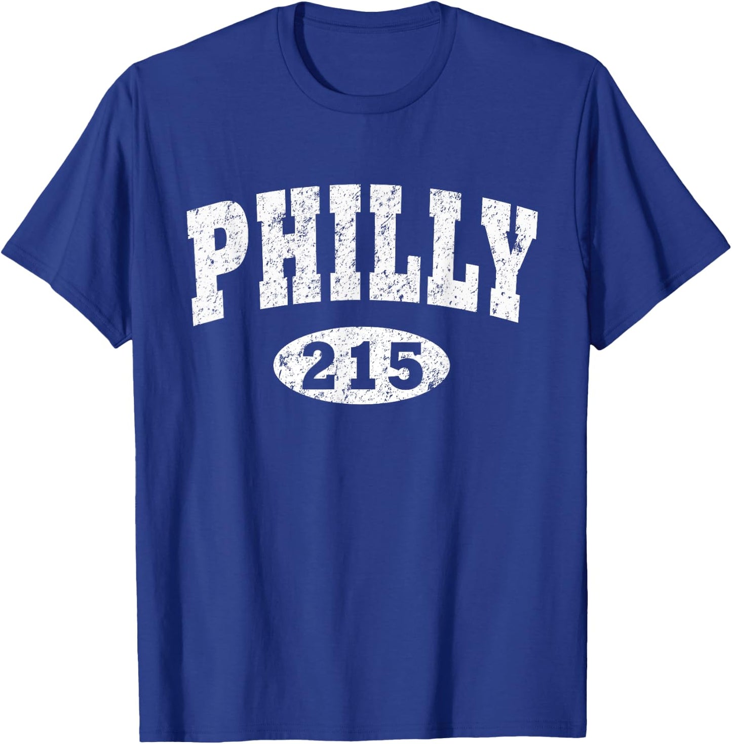 Philly 215 Shirt Philadelphia Distressed T-Shirt - T-Shirt | Royal