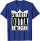 Straight Outta UK Shirts & Gifts Nottingham - Men's -Adults Black Cotton 60% Polyester 40% Short Sleeve - Small T-Shirt - T-Shirt | Royal