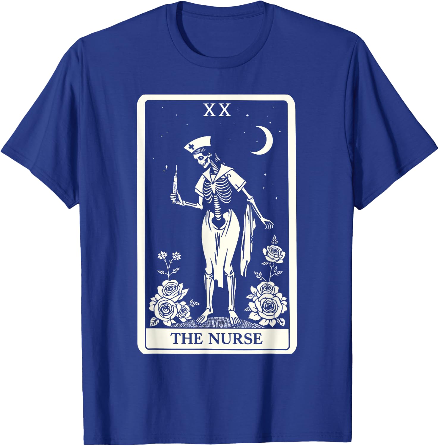 The Nurse Skeleton Dia de Los Muertos Tarot Halloween T-Shirt - T-Shirt | Royal