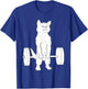 Cat Deadlift Powerlifting T-Shirt - T-Shirt | Royal