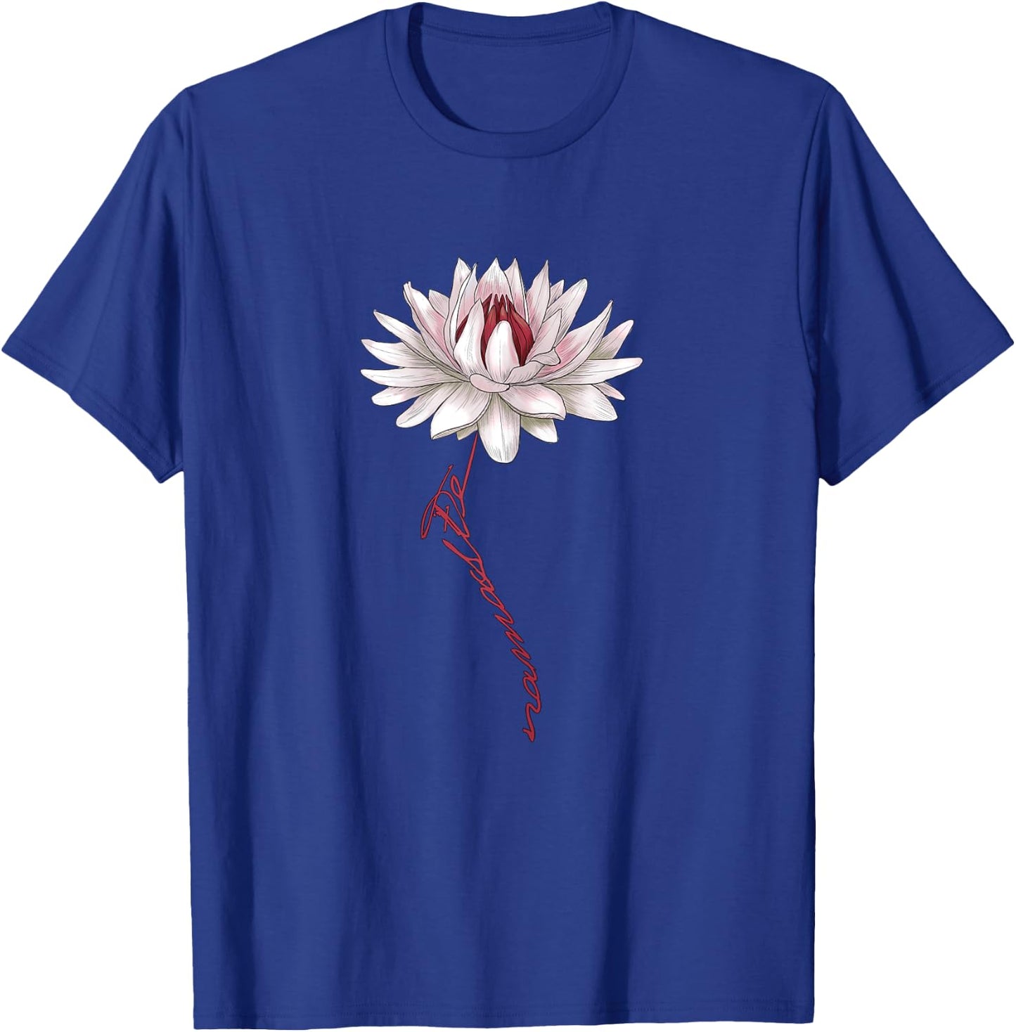Namaste Spiritual White Water Lily Lotus for Yoga, Fitness T-Shirt - T-Shirt | Royal