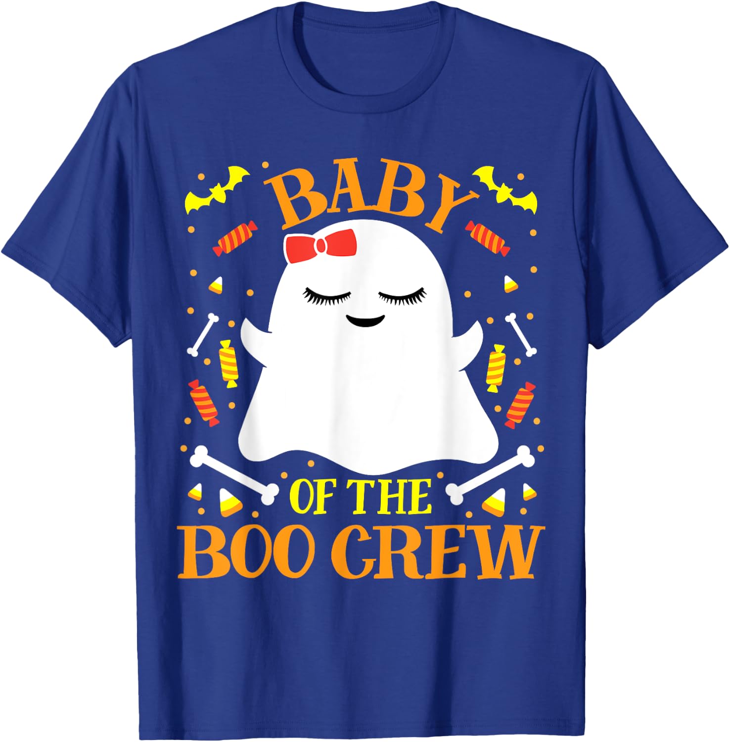 Baby Boo Crew Ghost Matching Family Set Cute Girls Halloween T-Shirt - T-Shirt | Royal