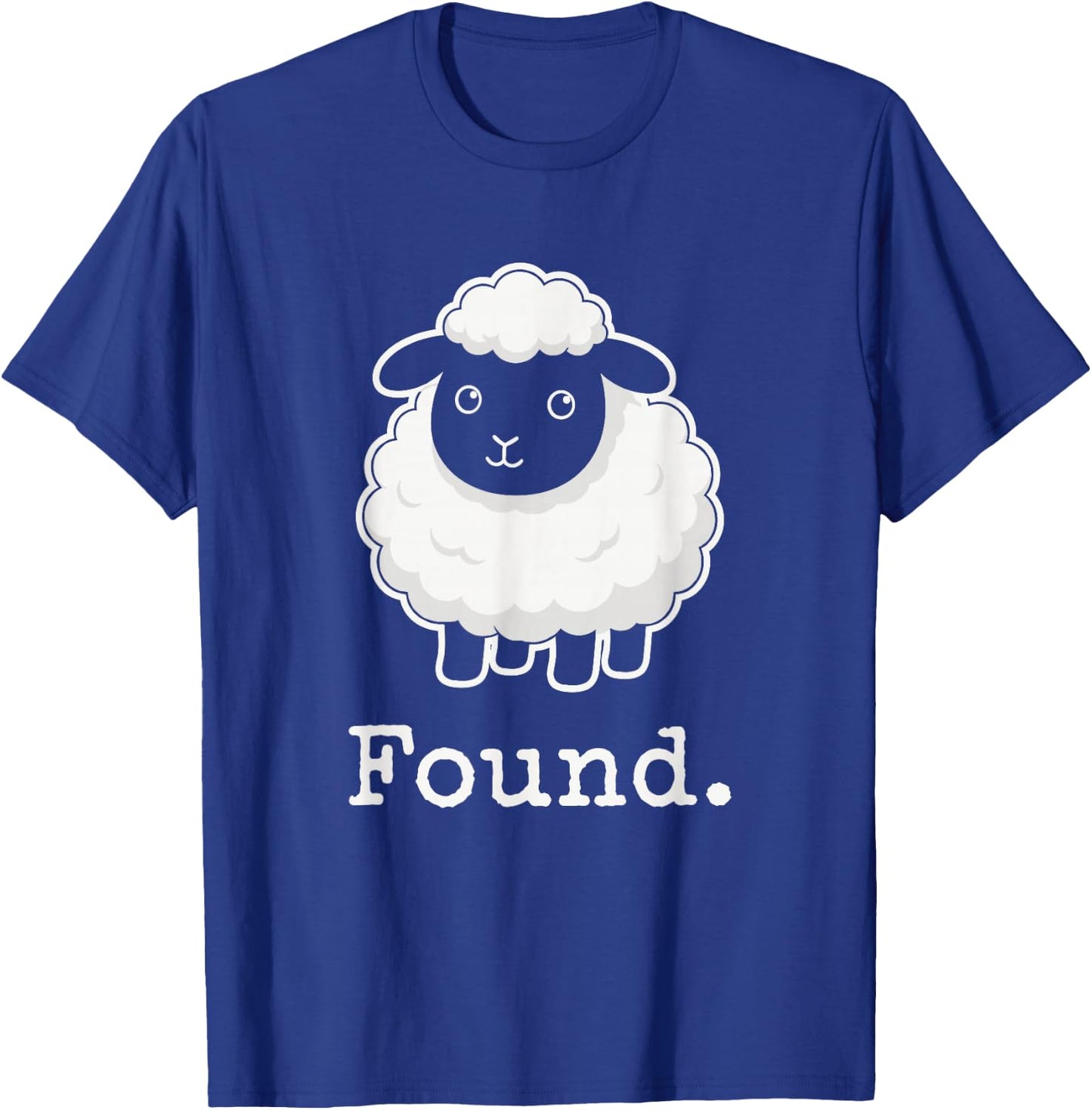 Found Minimalist Sheep Christian Psalm 23 Lamb T-Shirt - T-Shirt | Royal