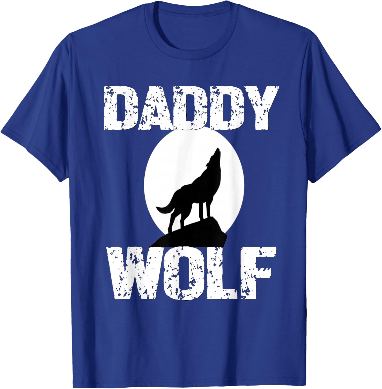 Daddy Wolf Matching Family Tribe Wolves Moon Papa Father Dad T-Shirt - T-Shirt | Royal