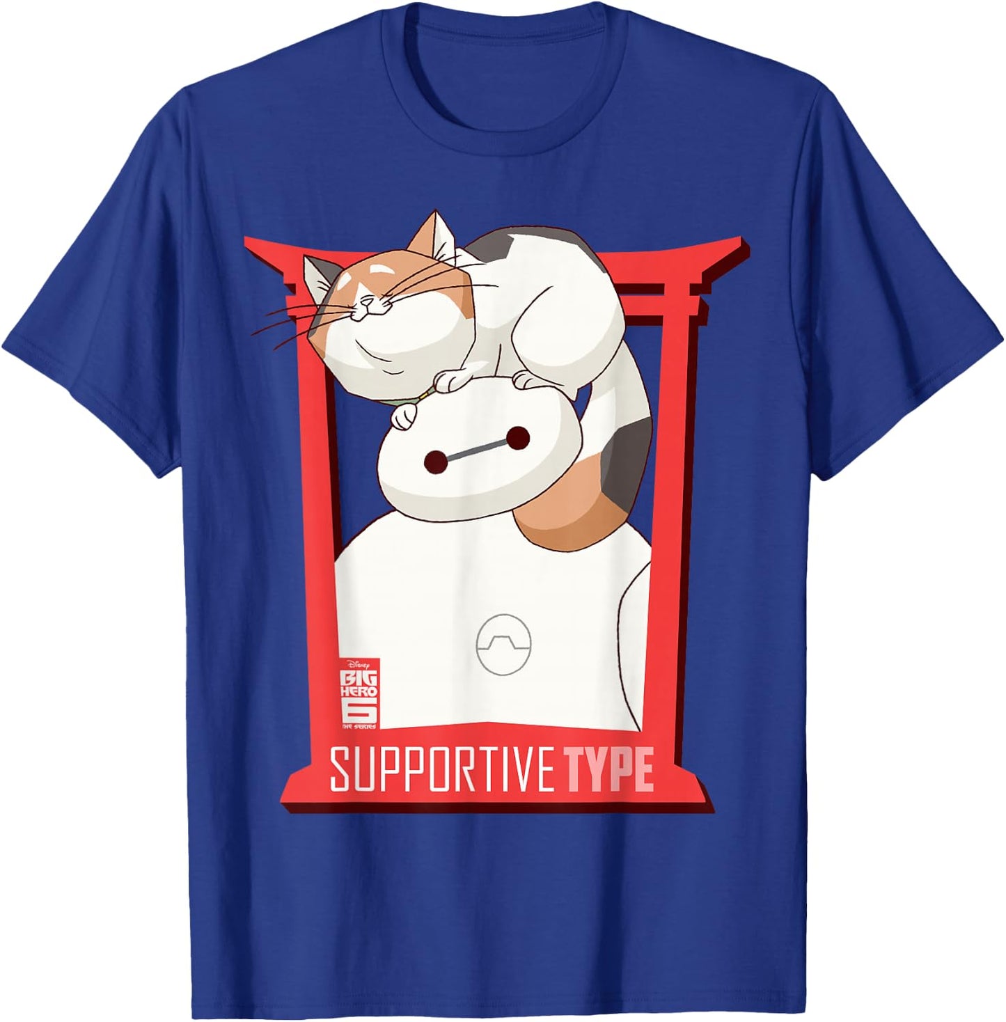 Disney Big Hero 6 TV Series Baymax and Cat Graphic T-Shirt - T-Shirt | Royal
