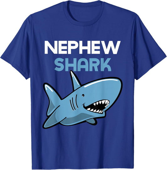 Nephew Shark Funny Family Gift T-Shirt - T-Shirt | Royal