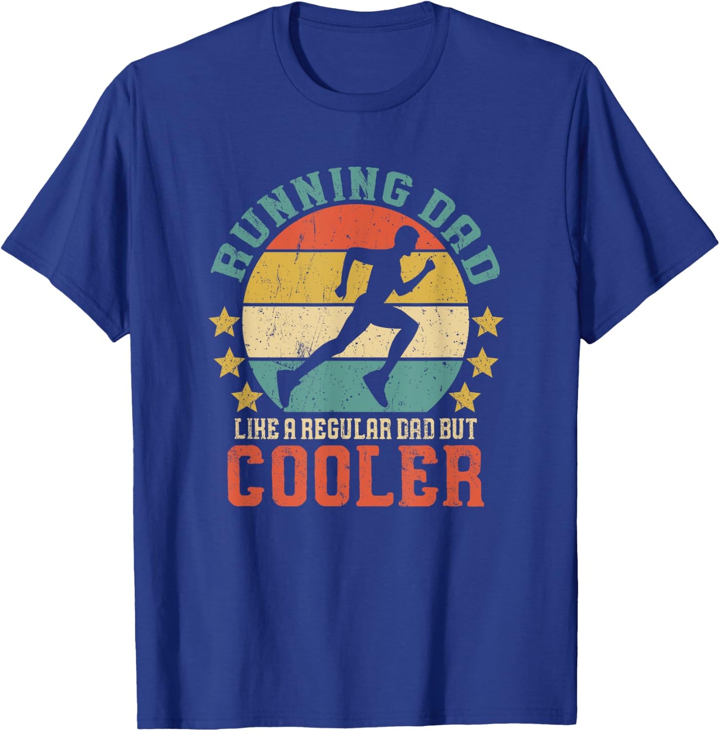 Running Dad Vintage Funny Marathon Runner Father's Day Gift T-Shirt - T-Shirt | Royal