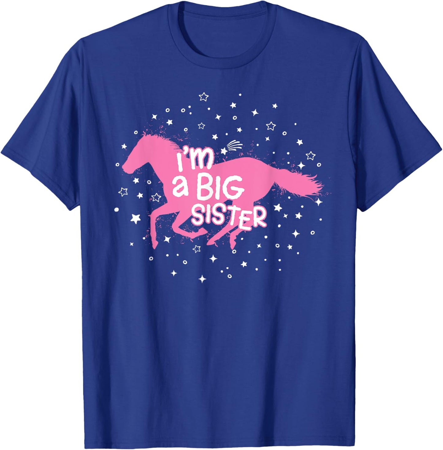 Big Sister Horse Shirt I'm a Big Sister for Girls T-Shirt - T-Shirt | Royal