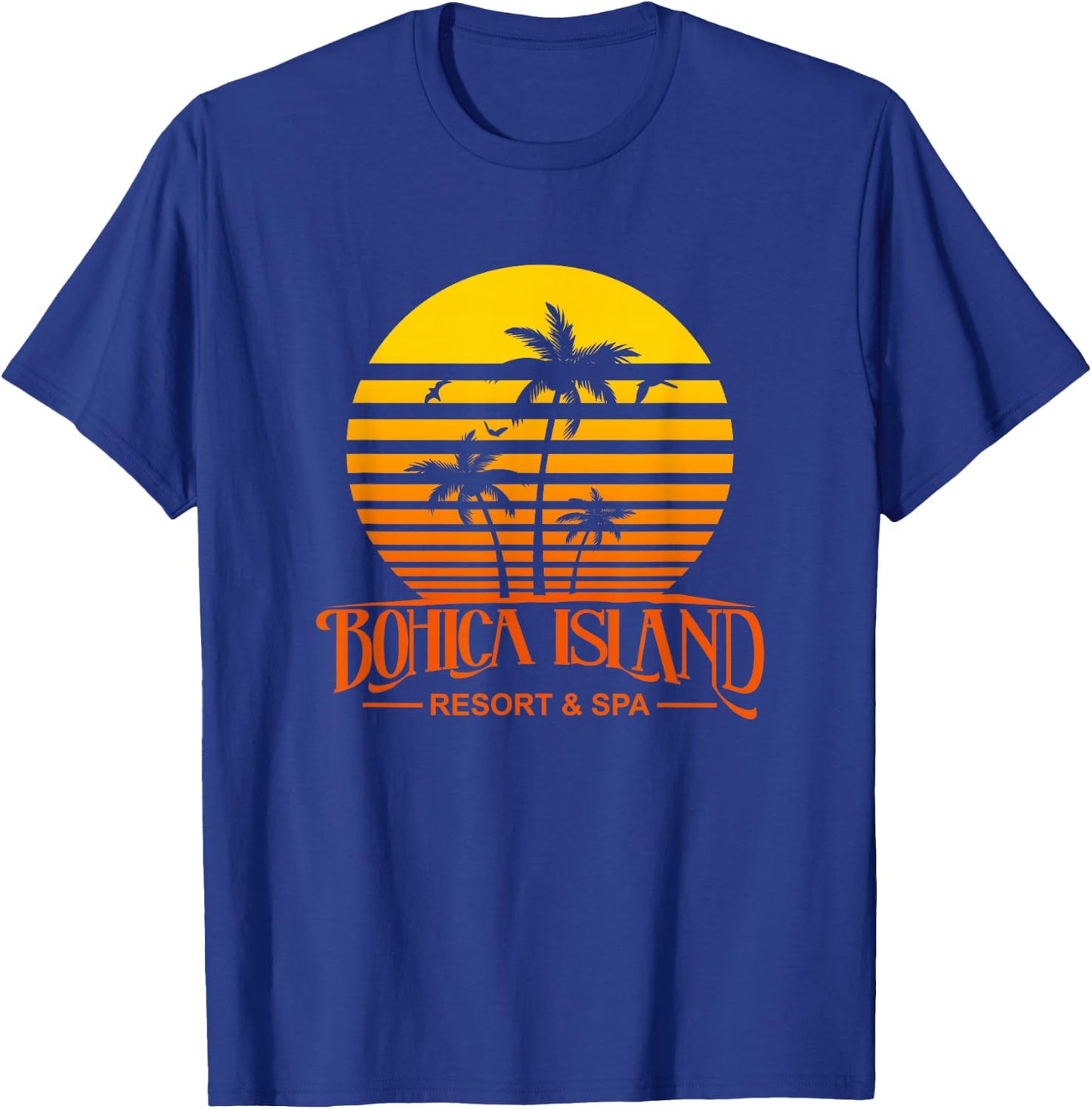 Funny retro Bohica island resort and spa military veteran T-Shirt - T-Shirt | Royal