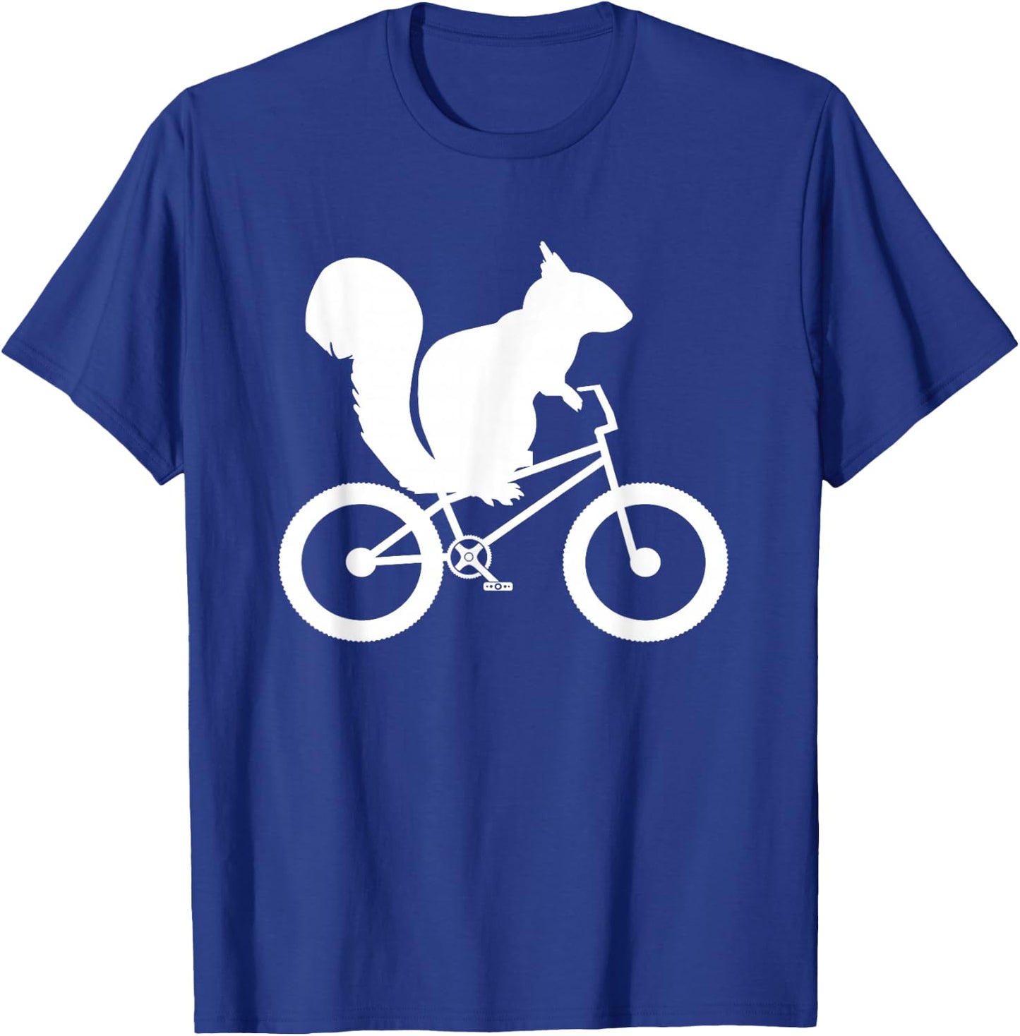 Funny Squirrel Riding Bike Cute Chipmunk Lover T-Shirt - T-Shirt | Royal