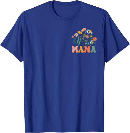 Mama Wild One Wildflower 1st Birthday Girl Family Party T-Shirt - T-Shirt | Royal
