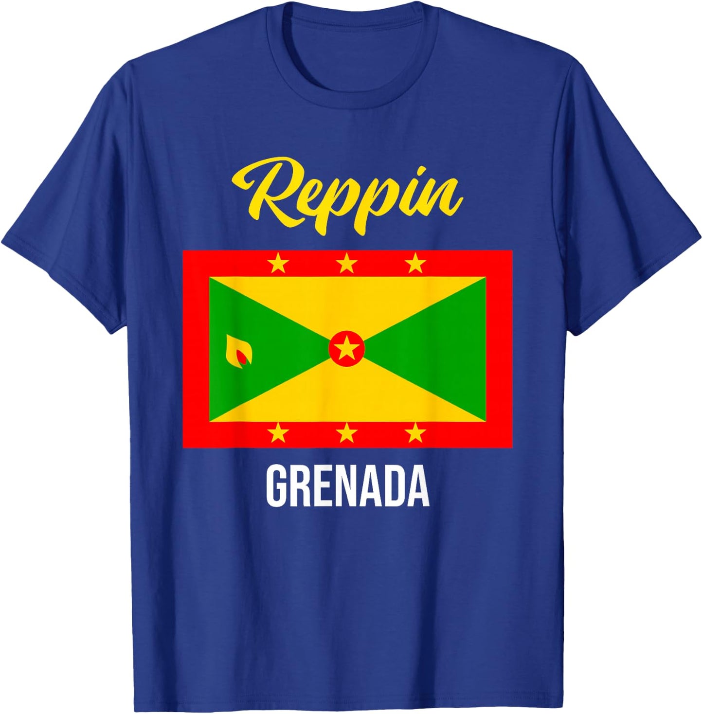 Grenada Flag Reppin West Indies Vacation T Shirt T-Shirt - T-Shirt | Royal
