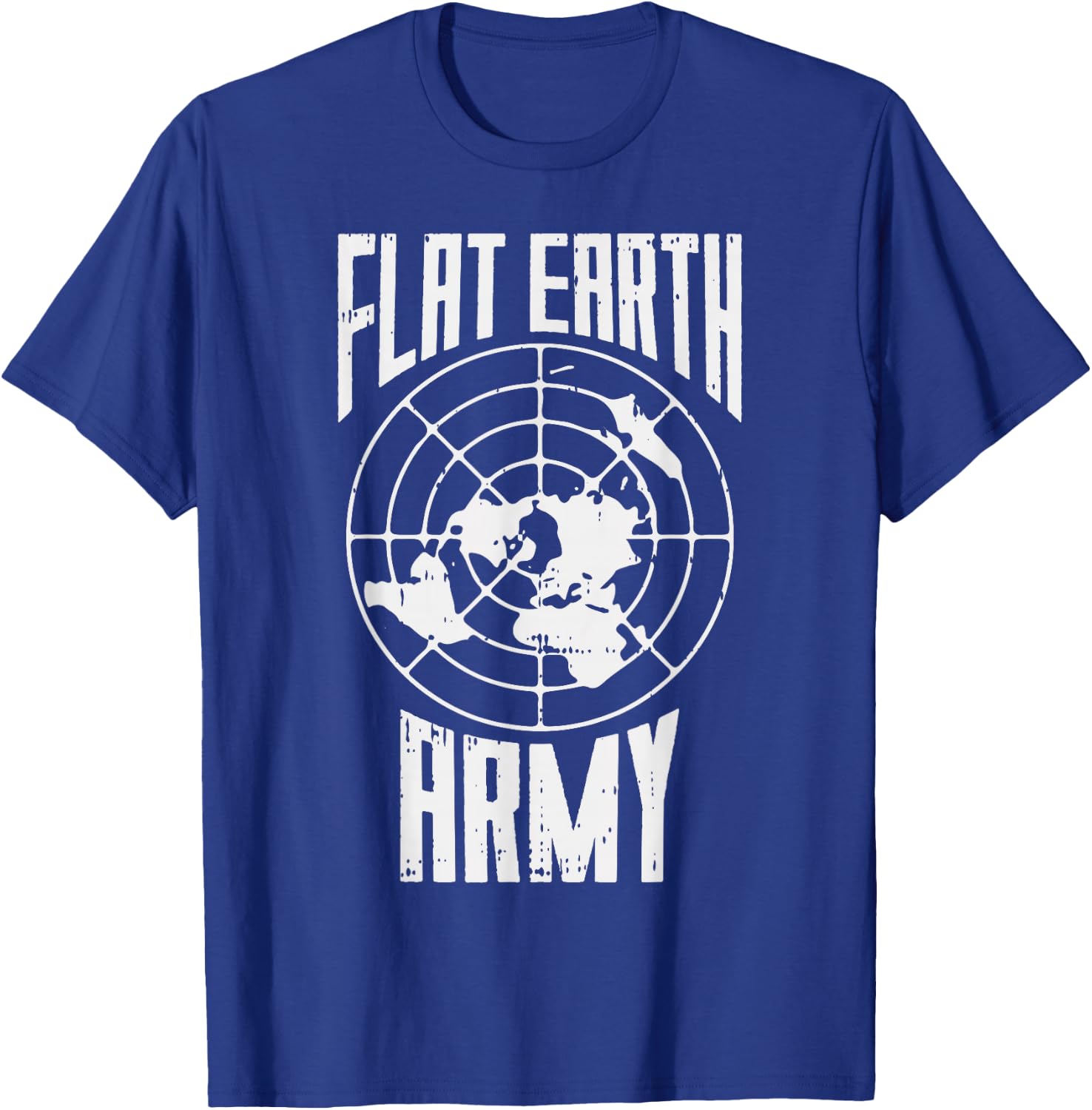 Flat Earth Army Vintage Conspiracy Theory Earthers Gift T-Shirt - T-Shirt | Royal