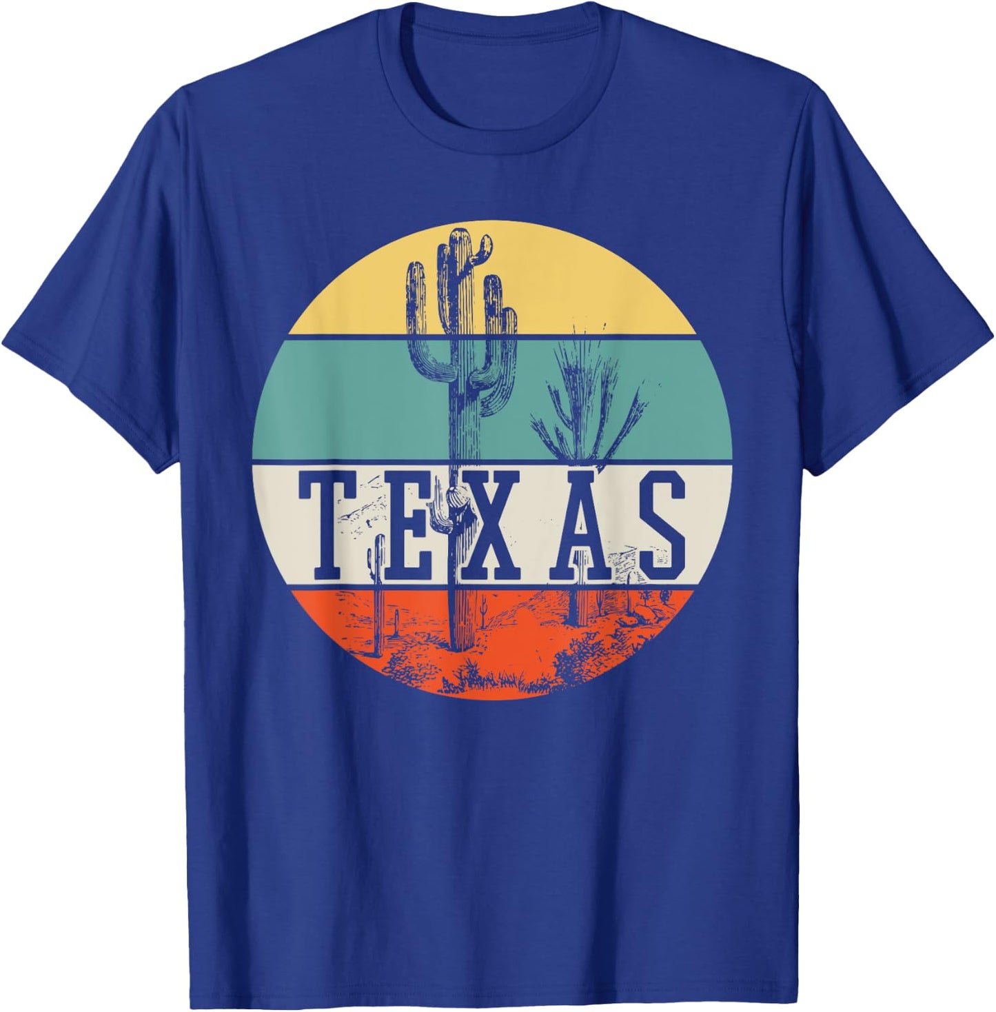 Texas Shirt US Country State Souvenir Retro T-Shirt - T-Shirt | Royal