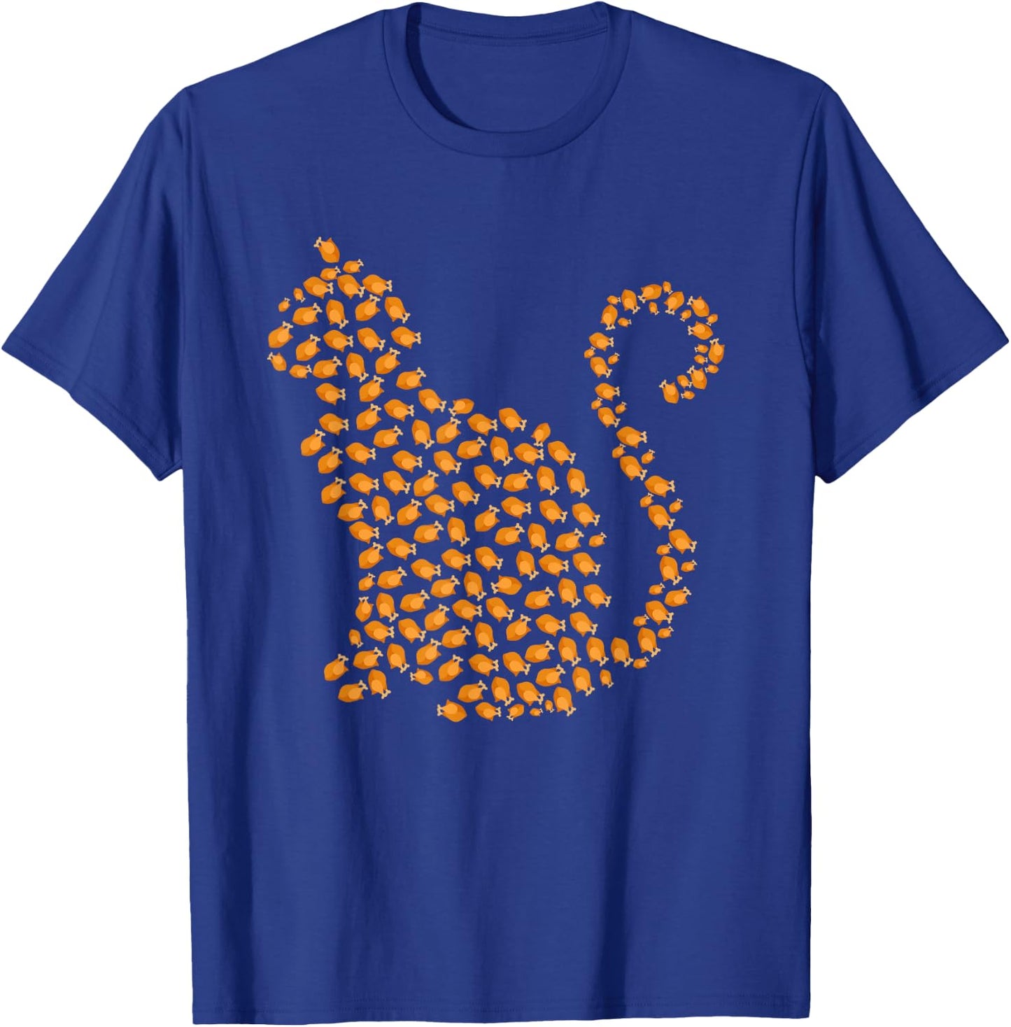 Happy Thanksgiving for Cats Lovers Funny Turkey Cat T-Shirt - T-Shirt | Royal