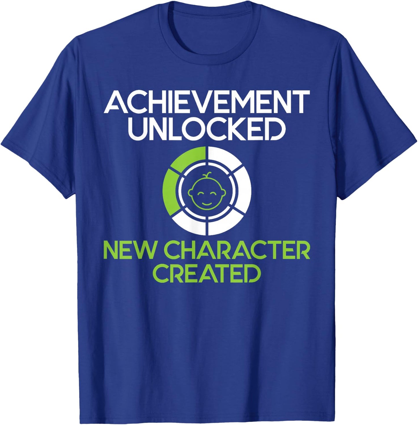 Character Created New Dad Pregnancy Announcement Gamer T-Shirt - T-Shirt | Royal