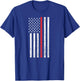 Thin Red-Line Firefighter Flag Distressed Effect T-Shirt - T-Shirt | Royal