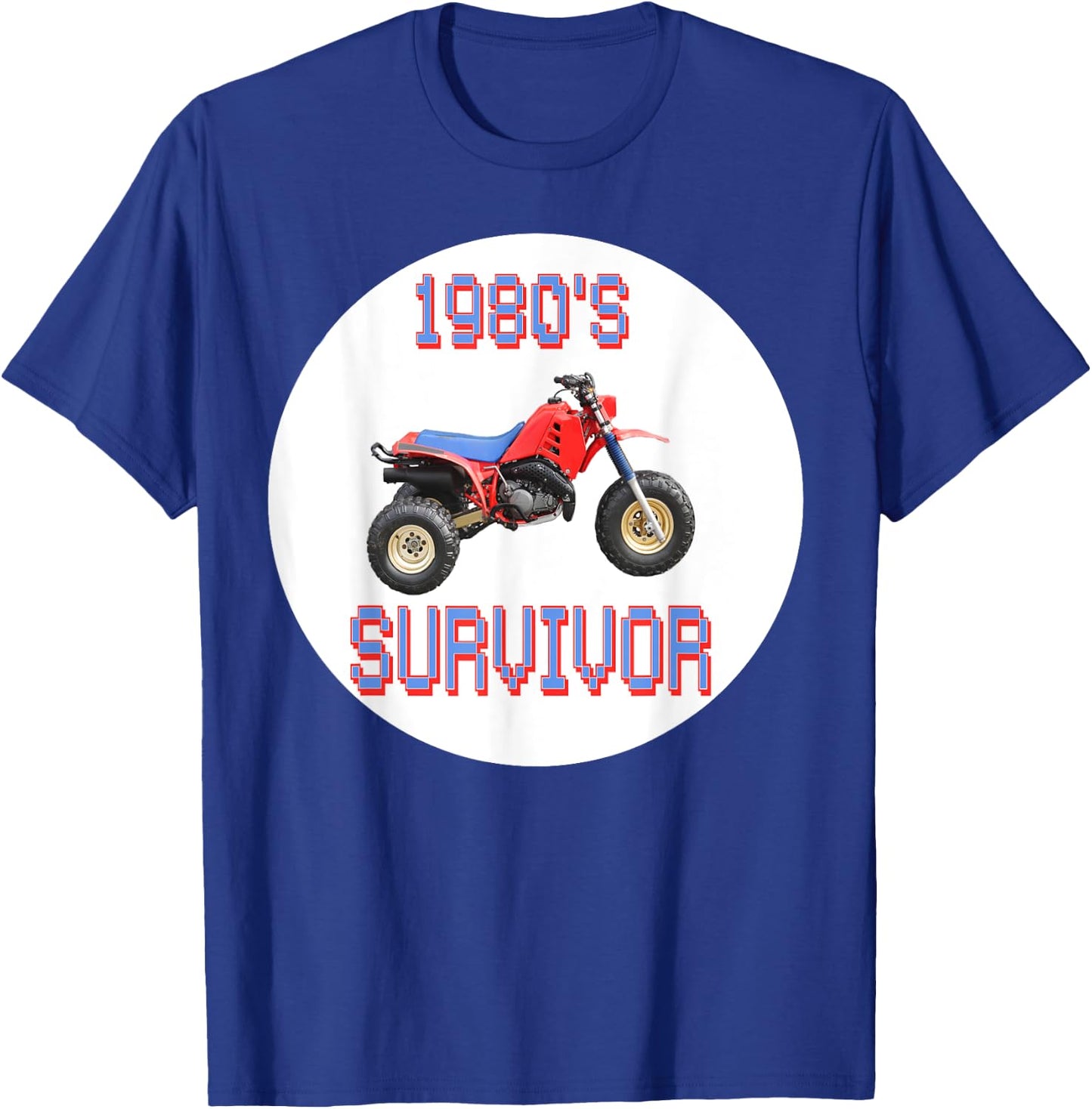 Funny 80's Survivor Three Wheeler T-Shirt - T-Shirt | Royal