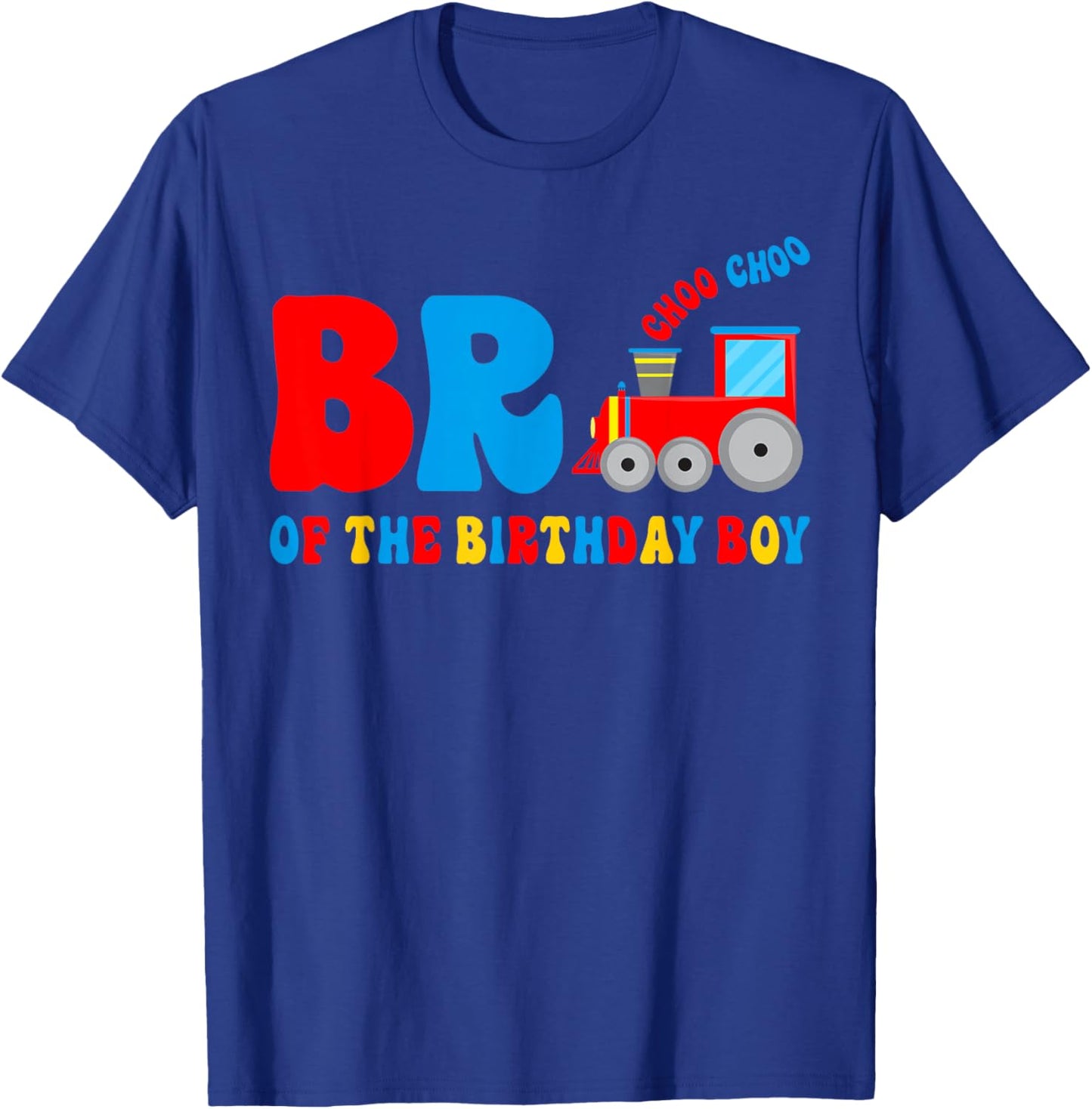 Bro Brother Of The Birthday Boy Kid Matching Train Family T-Shirt - T-Shirt | Royal